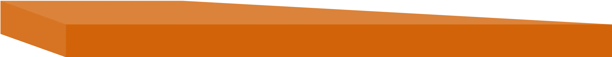 Long orange rectangular brick with beveled edges on a white background.