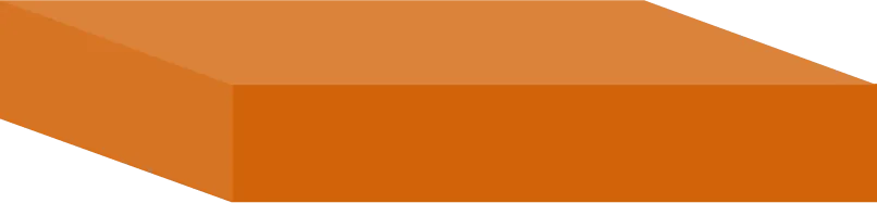 3D orange rectangular brick with beveled edges.
